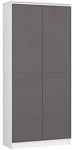 Dulap Akord R80 2D 8P Alb/Grafit