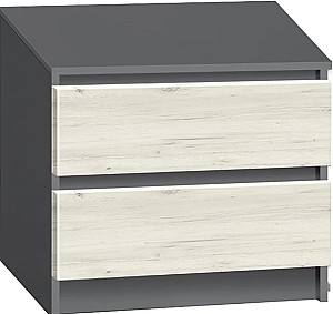Noptiera Modern Komfi 48cm Slate Gray/Craft Oak White