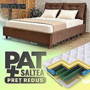 Pat Queens Adele Eco 180x200 + Saltea Salt Confort Lux 180x200