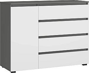 Комод MG-Plus Grand 1200 1Д4Я Графит / Белый