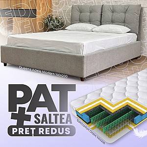 Pat Queens Adele Modern 140x200 + Saltea Salt Confort Clasic 140x200