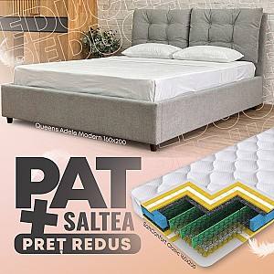 Pat Queens Adele Modern 160x200 + Saltea Salt Confort Clasic 160x200