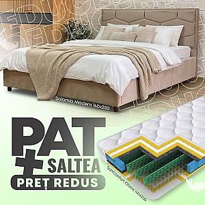 Pat Queens Solomia Modern 140x200 + Saltea Salt Confort Clasic 140x200