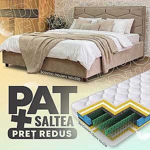 Pat Queens Solomia Modern 160x200 + Saltea Salt Confort Clasic 160x200