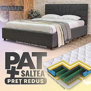 Pat Queens Oxana Modern 160x200 + Saltea Salt Confort Clasic 160x200