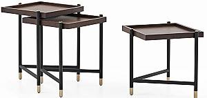 Masuta de cafea, reviste Dogtas MATILDA (set din 3) Nuc (Maro)/Negru