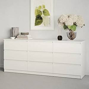 Комод MBS Neo 9Ш (180x43x75.5 см) Белый