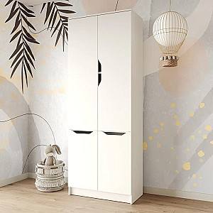Dulap MBS Lilu 4D (80x40x210 cm) Alb