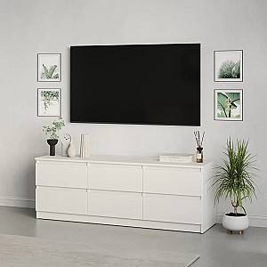 Tumba pentru televizor MBS Neo 6S (150x43x53 cm) Alb