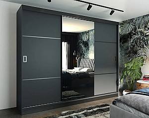 Dulap-cupe Prime Furniture Retro 3 Grafit/Negru