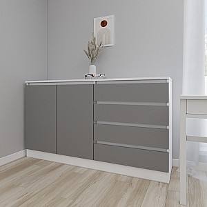 Comoda Smartex Т2 160 cm Alb / Grafit