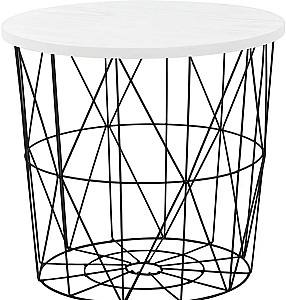 Masuta de cafea, reviste Halmar Mariffa White/Black