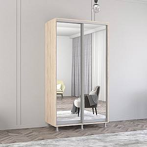 Шкаф-купе Mobildor Lux Aron 120 (2 зеркала) Дуб Сонома