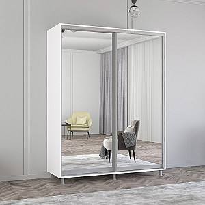 Шкаф-купе Mobildor Lux Aron 170 (2 зеркало) Белый