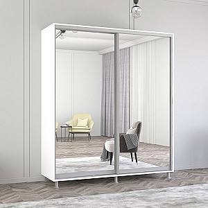 Шкаф-купе Mobildor Lux Aron 180 (2 зеркало) Белый
