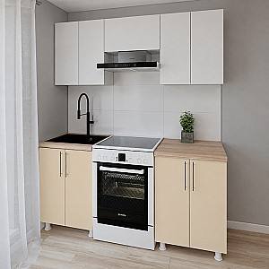 Set mobila bucatarie Smartex K1 180 cm Alb / Ivory