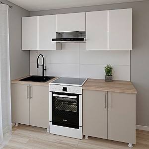 Кухонный гарнитур Smartex K1 220 см Белый / Кашемир