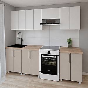 Кухонный гарнитур Smartex K1 240 см Белый / Кашемир