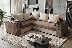 Угловой диван Elegant Style B2 Long (265x200) Коричневый/Бежевый