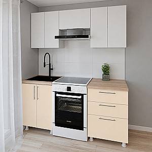 Set mobila bucatarie Smartex K2 180 cm Alb / Ivory