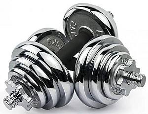 Haltera Hiperlion YLK004 2x10kg Silver