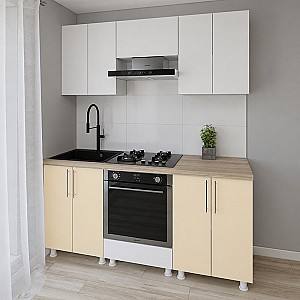 Set mobila bucatarie Smartex K3 180 cm Alb / Ivory