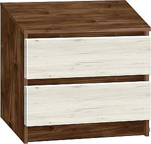 Noptiera Modern Komfi 48 cm Brandy Castello Stejar (Maro)/Craft Stejar Alb (Alb)