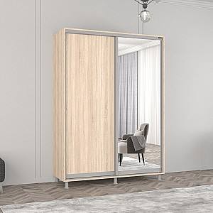 Dulap-cupe Mobildor Lux Aron 170 (1 oglinda, 1 PAL) Sonoma