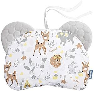 Подушка Sensillo Velvet Forest Story White&Grey