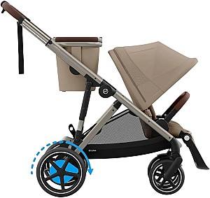 Carucior pentru gemeni Cybex e-Gazelle S TPE Almond Beige