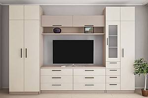 Living PS Elina KT (TV-1.8 m, vitrină) 3.4 m Toffi / Bej