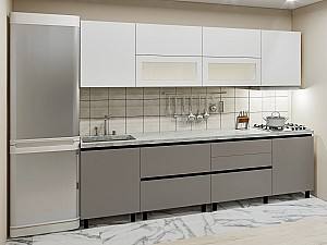 Set mobila bucatarie PS Gola-5 (Trendy Panel) 2.8 m White(Alb)/New Grey(Gri-Maroniu)