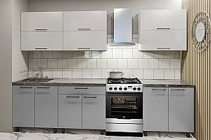 Set mobila bucatarie PS Modern 2 m (seria Y) Gri Deschis / Gri
