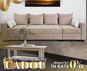 Canapea Polimobil Rimini 3 Beige/Brown