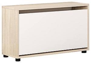 Обувница Mobildor Lux Leo 60 1D (60x27x47H см) Дуб Сонома / Белый