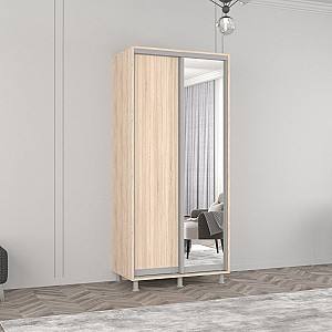 Шкаф-купе Mobildor Lux Aron 110 (1 зеркало, 1 ДСП) Сонома