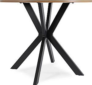 Стол Mebel Elite Lauren 80 Золотистый дуб (Бежевый)/Черный