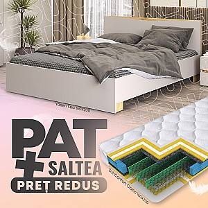 Кровать Yasen Лео 1.6 м Кашемир / Дуб Артизан + Матрас Salt Confort Clasic 160x200