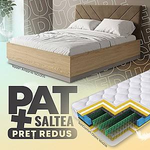 Кровать Yasen Аризона 160x200 Дуб Кремона Торро / Кашемир + Матрас Salt Confort Clasic 160x200