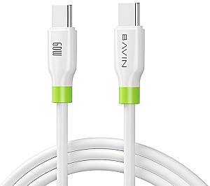 USB сablu BAVIN CB412TT Type-C to Type-C 1m White