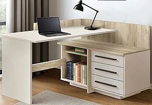 Письменный стол Modern 129x85x100 угол Г Cashmere/Craft Oak Gray