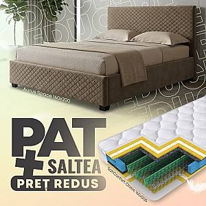 Pat Aurus Space 160x200 Maro + Saltea Salt Confort Clasic 160x200