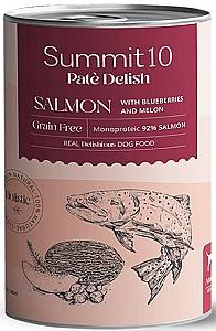 Влажный корм для собак Summit 10 Adult dog salmon with blueberries and melon 400g