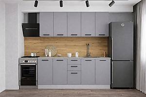 Set mobila bucatarie Alcantara 2 m Gri Deschis/Gri Deschis