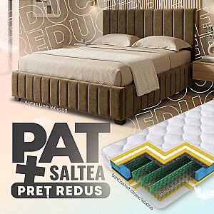 Pat Aurus Line 160x200 Maro + Saltea Salt Confort Clasic 160x200