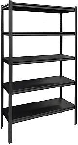 Rafturi pentru depozitare DP Cu 5 nivele V2 100x183 Negru