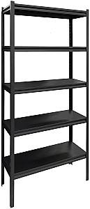 Rafturi pentru depozitare DP Cu 5 nivele V2 80x183 Negru