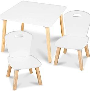 Masă de scris pentru copii RicoKids RC-848 White/Natural