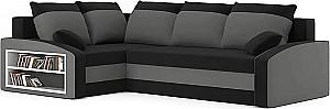 Canapea coltar Magnifico Meble Grande Left Shelf Bonell Mikrofaza 15/Mikrofaza 27 Left Negru/Gri