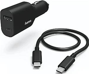 Автомобильная зарядка Hama USB-C Car Notebook Power Supply (200018)